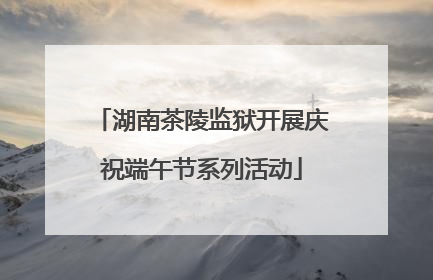 湖南茶陵监狱开展庆祝端午节系列活动