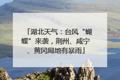 湖北天气：台风“蝴蝶”来袭，荆州、咸宁、黄冈局地有暴雨