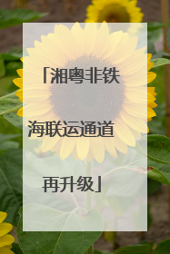 湘粤非铁海联运通道再升级