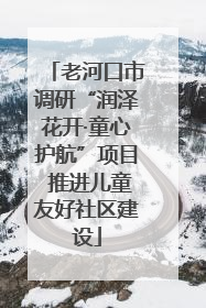 老河口市调研“润泽花开·童心护航”项目 推进儿童友好社区建设