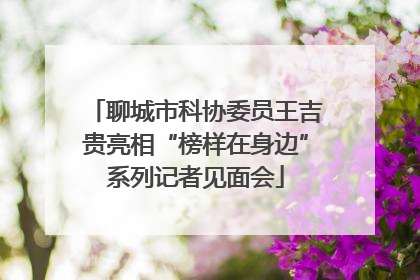 聊城市科协委员王吉贵亮相“榜样在身边”系列记者见面会