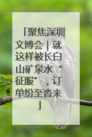 聚焦深圳文博会｜就这样被长白山矿泉水“征服”，订单纷至沓来