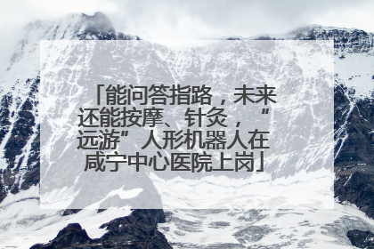 能问答指路，未来还能按摩、针灸，“远游”人形机器人在咸宁中心医院上岗