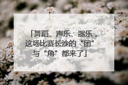 舞蹈、声乐、器乐，这场比赛长沙的“团”与“角”都来了