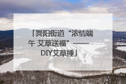 舞阳街道“浓情端午 艾草送福”——DIY艾草捶