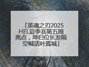 英魂之刃2025HEL夏季赛第五周亮点，坤归位长发隔空喊话叶孤城