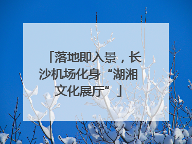 落地即入景，长沙机场化身“湖湘文化展厅”