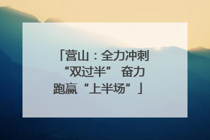 营山：全力冲刺“双过半” 奋力跑赢“上半场”