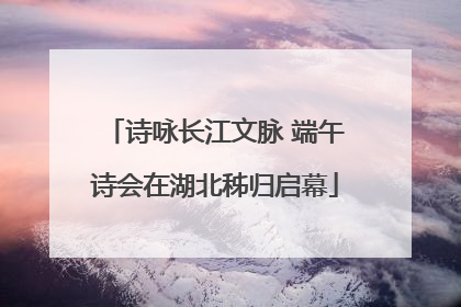 诗咏长江文脉 端午诗会在湖北秭归启幕