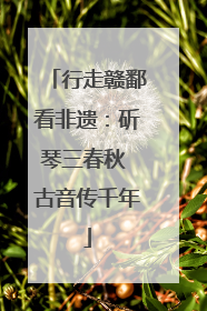 行走赣鄱看非遗：斫琴三春秋 古音传千年