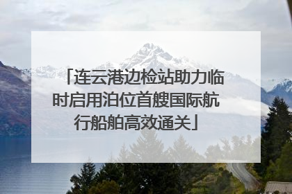 连云港边检站助力临时启用泊位首艘国际航行船舶高效通关