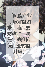 赋能产业，破解融资难！浦江县财政“三聚焦”助推传统产业转型升级
