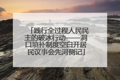 践行全过程人民民主的破冰行动——洞口填补制度空白开居民议事会先河侧记