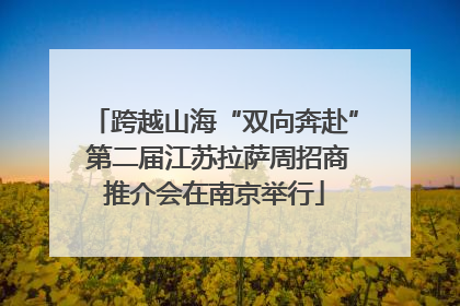 跨越山海“双向奔赴” 第二届江苏拉萨周招商推介会在南京举行