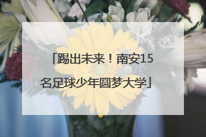 踢出未来！南安15名足球少年圆梦大学