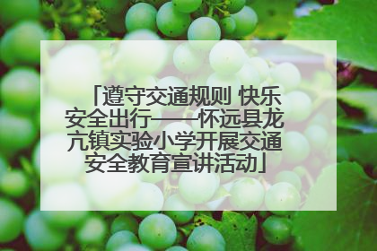 遵守交通规则 快乐安全出行——怀远县龙亢镇实验小学开展交通安全教育宣讲活动