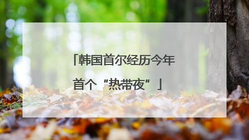 韩国首尔经历今年首个“热带夜”