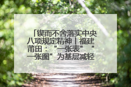 锲而不舍落实中央八项规定精神丨福建莆田：“一张表”“一张图”为基层减轻“数字负担”