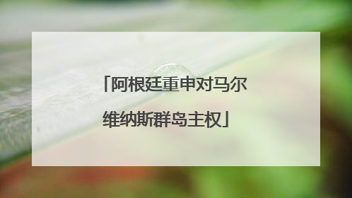 阿根廷重申对马尔维纳斯群岛主权