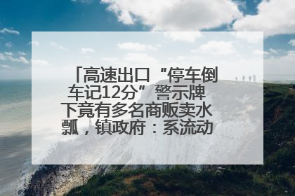 高速出口“停车倒车记12分”警示牌下竟有多名商贩卖水瓢，镇政府：系流动摊位，已多次劝离