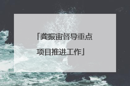 龚振宙督导重点项目推进工作