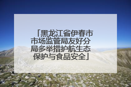 黑龙江省伊春市市场监管局友好分局多举措护航生态保护与食品安全