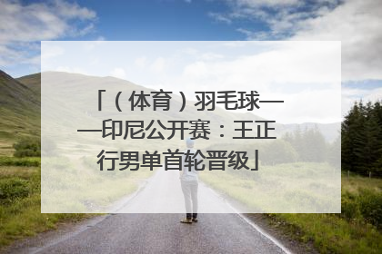 （体育）羽毛球——印尼公开赛：王正行男单首轮晋级