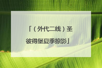 （外代二线）圣彼得堡夏季掠影
