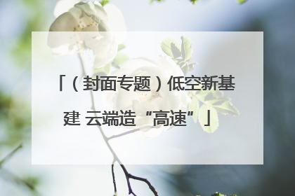 （封面专题）低空新基建 云端造“高速”