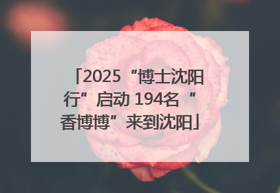 2025“博士沈阳行”启动 194名“香博博”来到沈阳