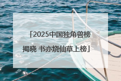 2025中国独角兽榜揭晓 书亦烧仙草上榜