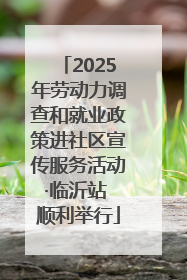 2025年劳动力调查和就业政策进社区宣传服务活动·临沂站 顺利举行