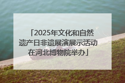 2025年文化和自然遗产日非遗展演展示活动在河北博物院举办