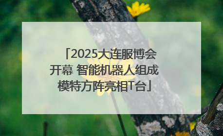 2025大连服博会开幕 智能机器人组成模特方阵亮相T台