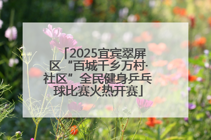 2025宜宾翠屏区“百城千乡万村·社区”全民健身乒乓球比赛火热开赛
