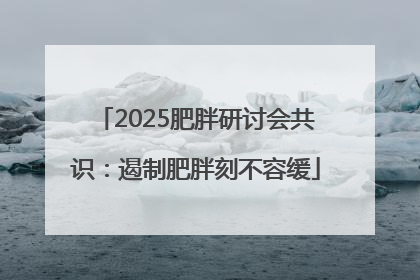 2025肥胖研讨会共识：遏制肥胖刻不容缓