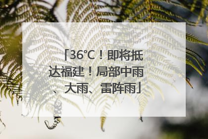 36℃！即将抵达福建！局部中雨、大雨、雷阵雨