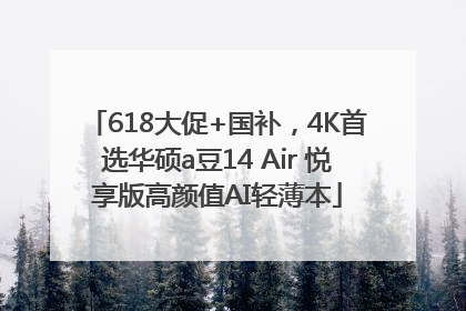 618大促+国补，4K首选华硕a豆14 Air 悦享版高颜值AI轻薄本