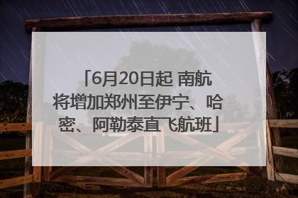 6月20日起 南航将增加郑州至伊宁、哈密、阿勒泰直飞航班