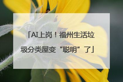 AI上岗！福州生活垃圾分类屋变“聪明”了