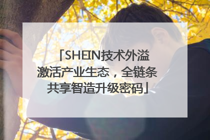 SHEIN技术外溢激活产业生态，全链条共享智造升级密码